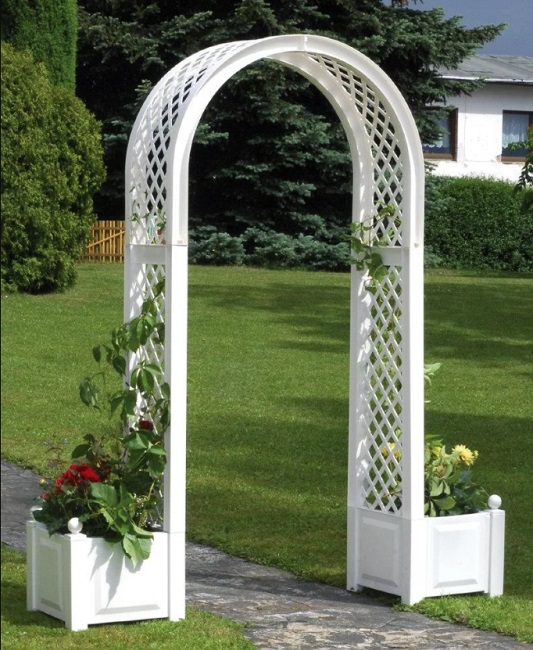 садовая арка белая KHW