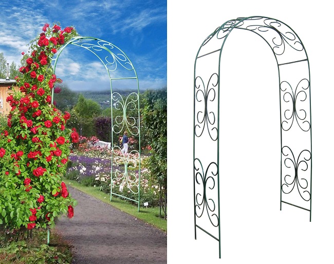 широкая садовая арка с узором