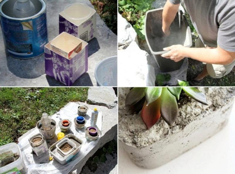 Инструкция по изготовлению цветочного горшка из бетона